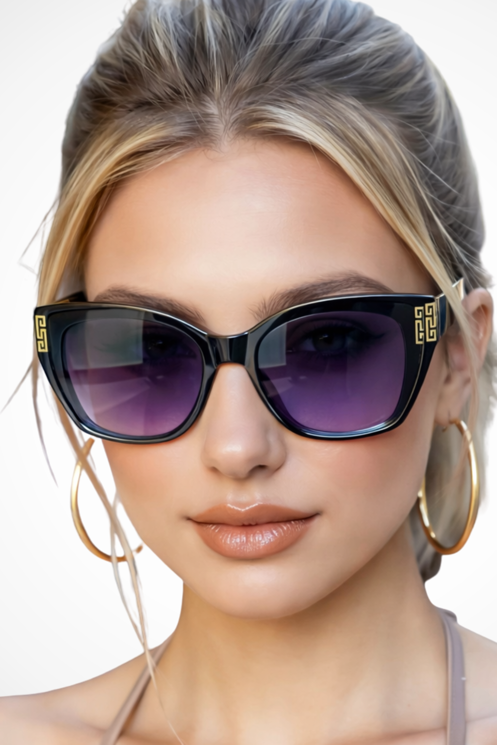 Women’s Sunglasses Cat Eye Gold Motif Tortoiseshell Eyewear