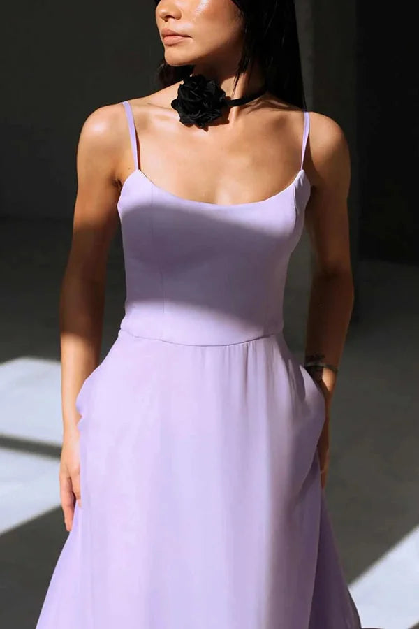 Women’s Flounce Hem Bustier Midi Dress with Tulle Ruffle Skirt