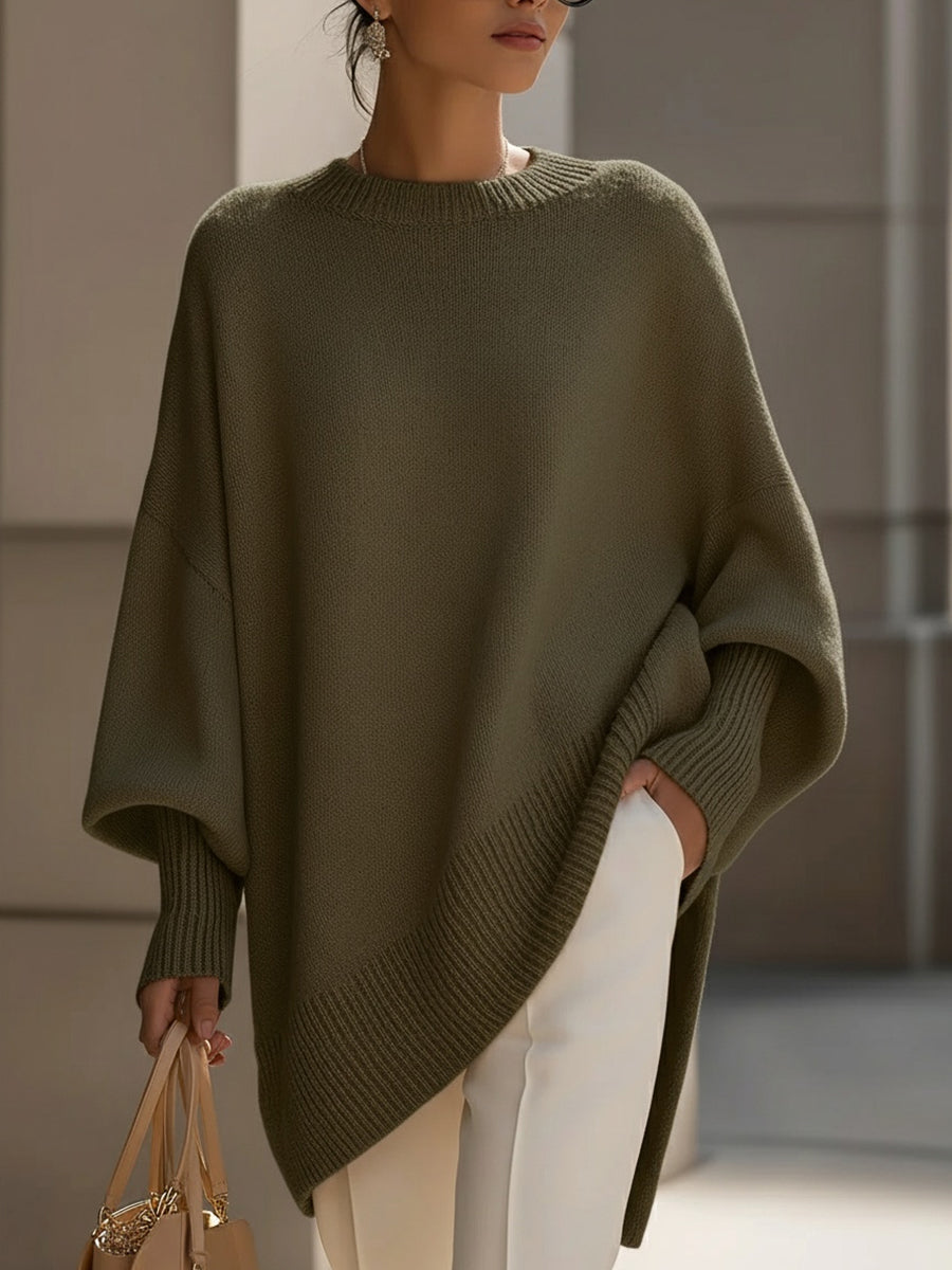 Women's Oversized Longline Poncho Sweater