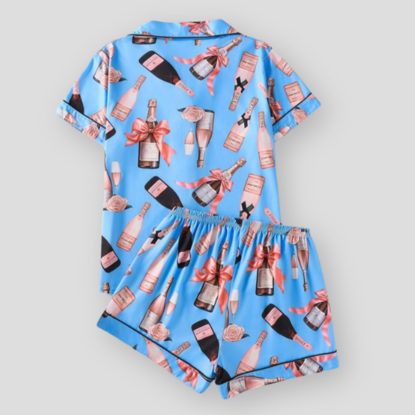 Ceylan Women’s Pajama Set Silky Short Loungewear