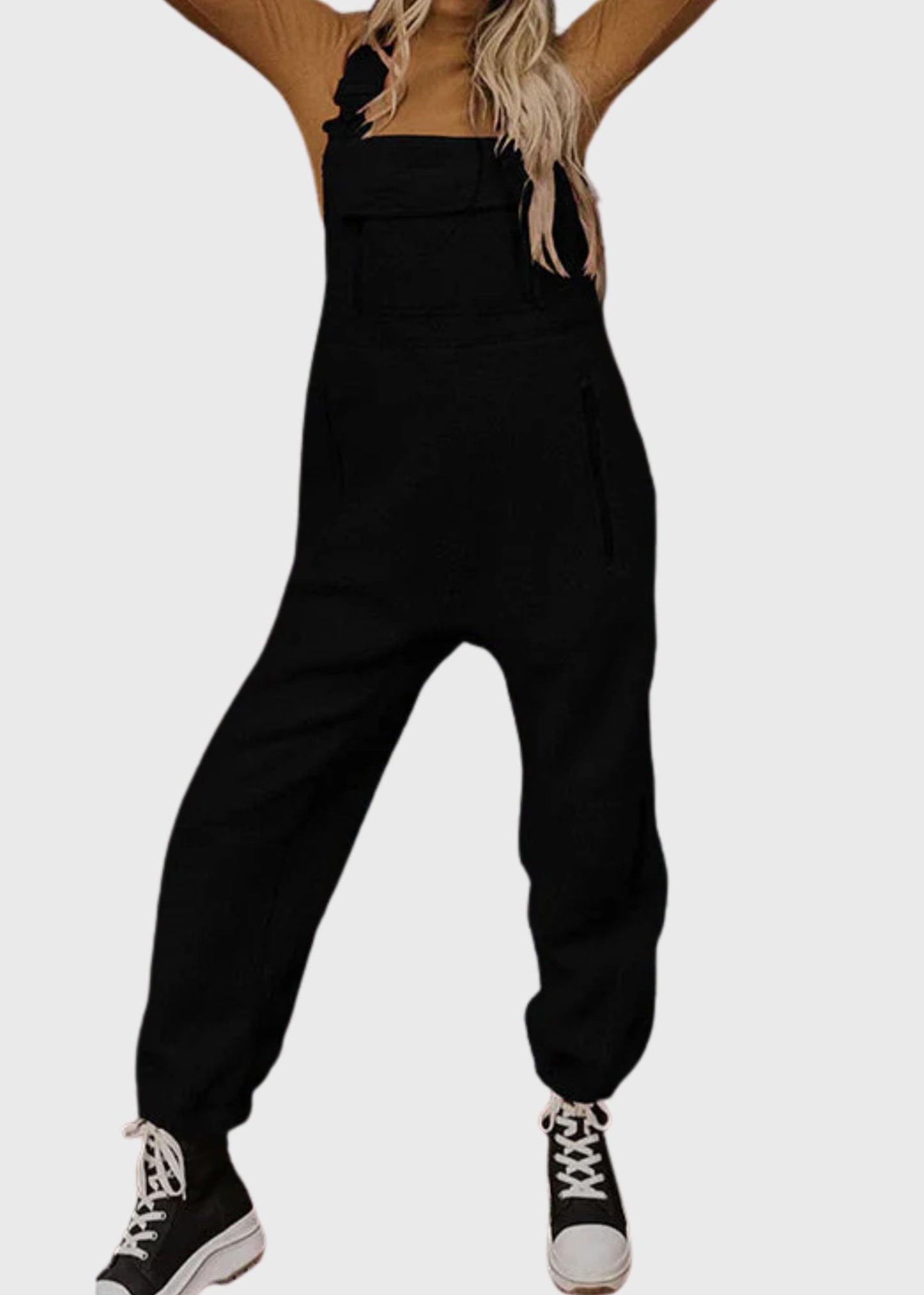 Ceylan Women’s Fleece Thermal Overalls with Zippered Pockets