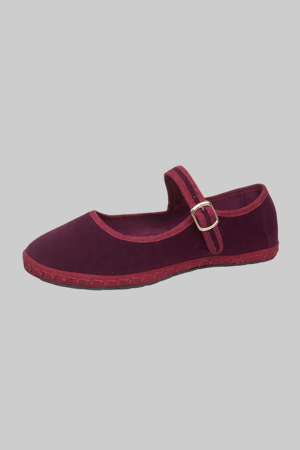 Women’s Mary Jane Flats Velvet Strap Buckle Ballet Slippers