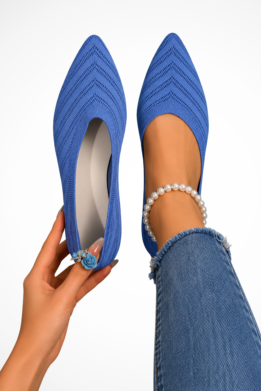 Women's Pointed Toe Knit Orthopedic Loafers