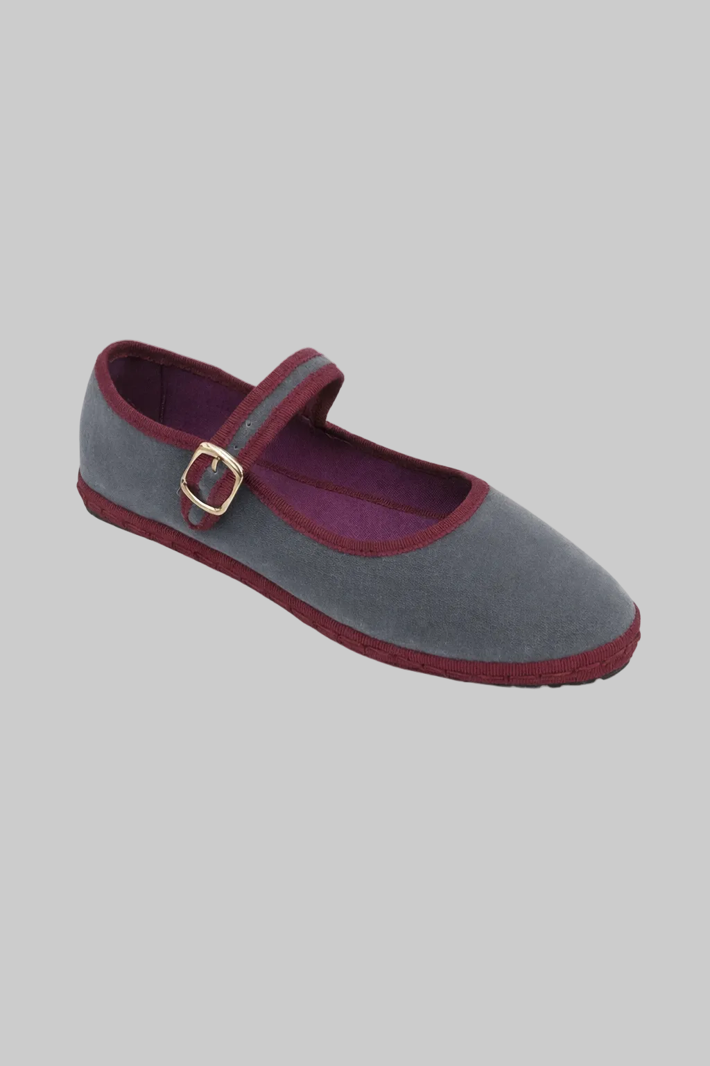 Women’s Mary Jane Flats Velvet Strap Buckle Ballet Slippers