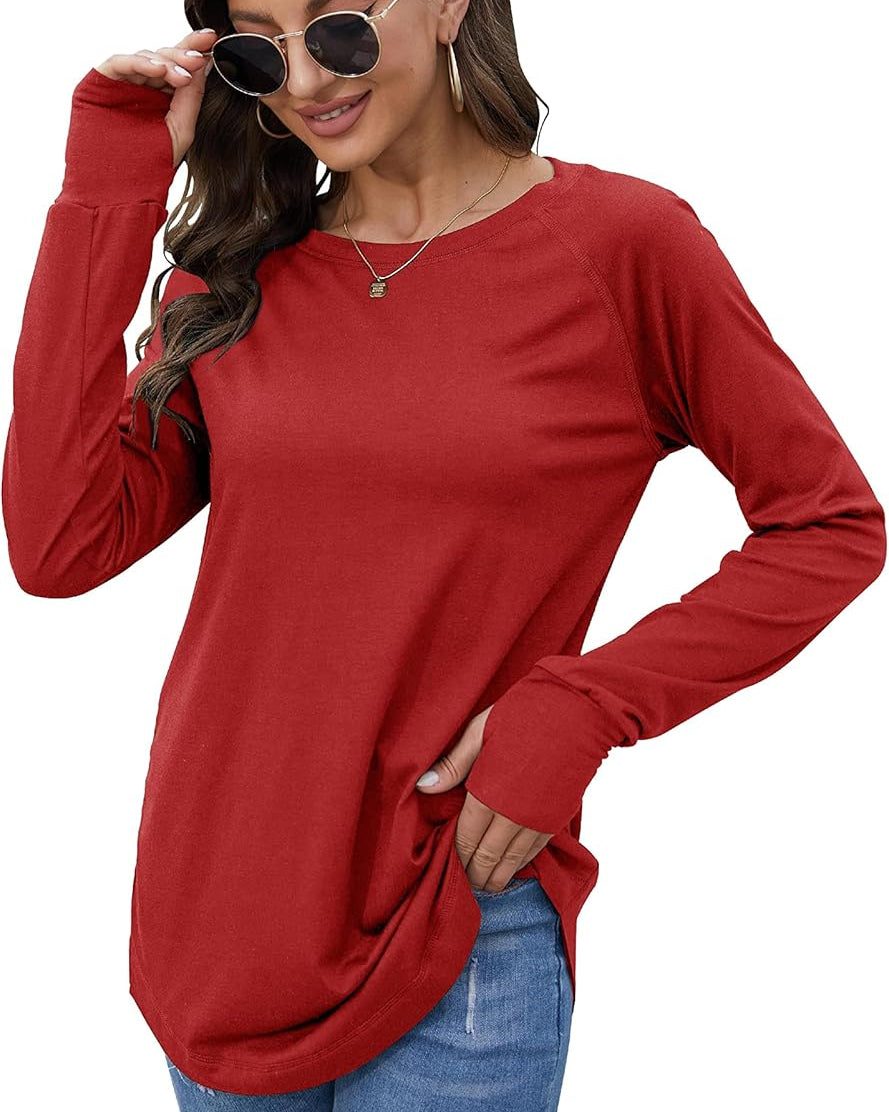 Ceylan Women’s Long Sleeve Tunic Top With Thumbhole Cuffs