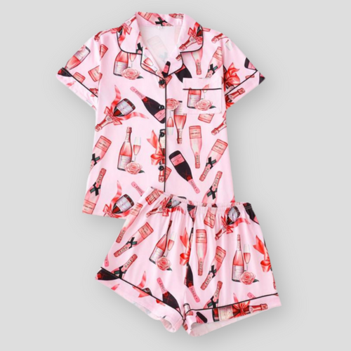 Ceylan Women’s Pajama Set Silky Short Loungewear