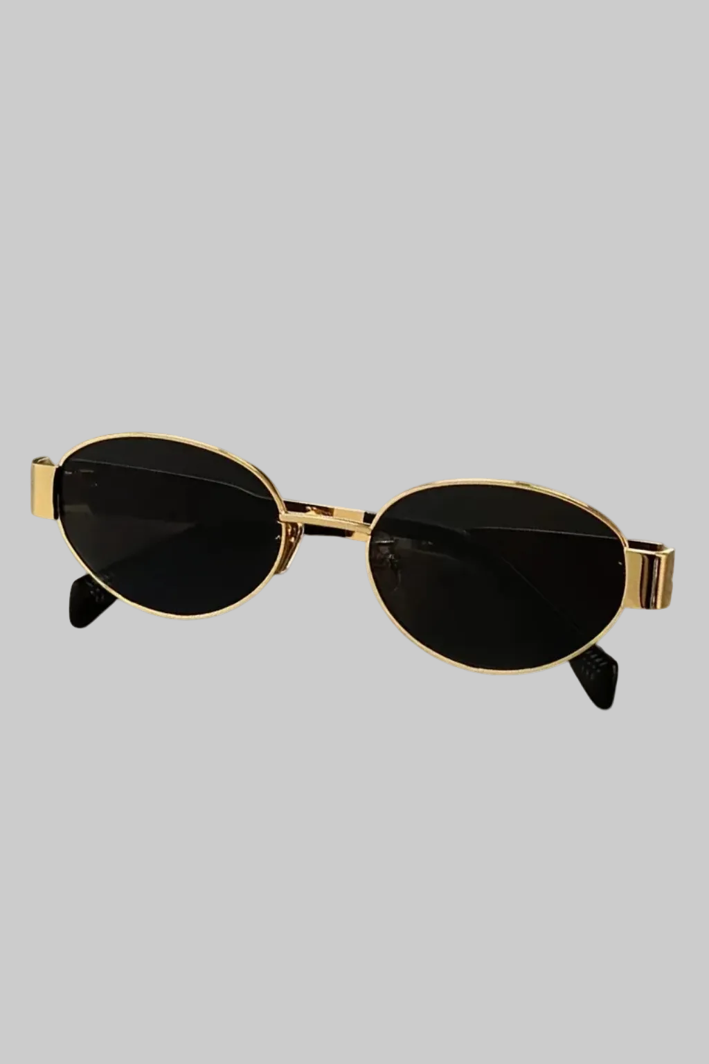 Women’s Sunglasses with Vintage Oval Metal Frame and UV400 Protection Lenses