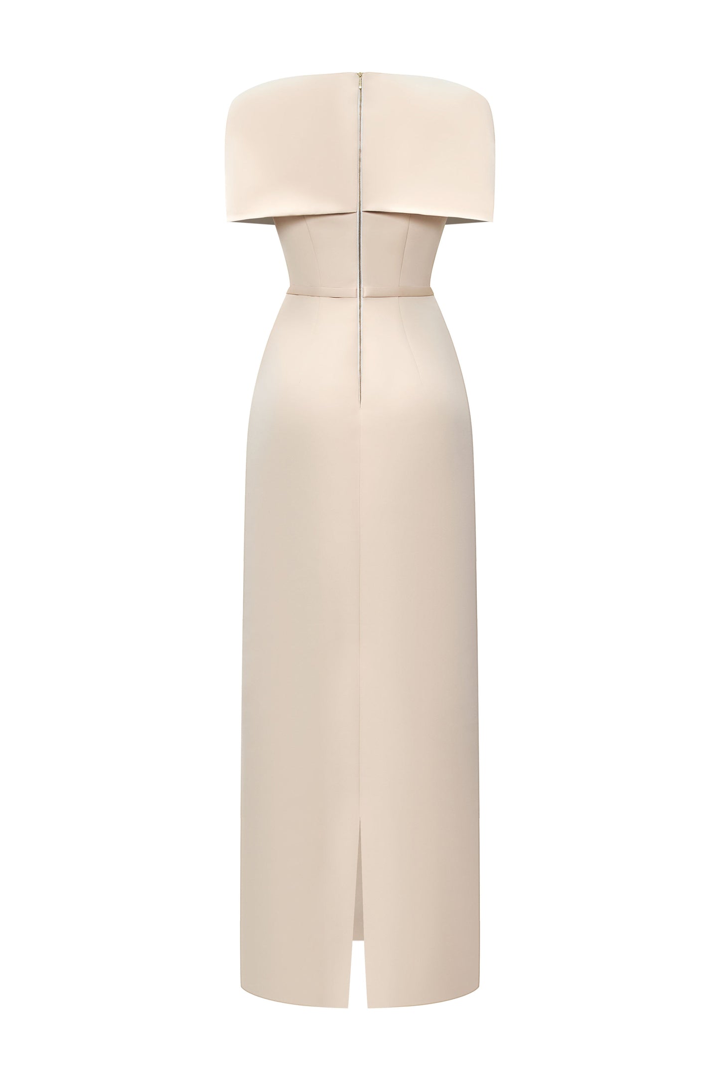 Women’s Sheath Maxi Dress with Draped Cape Sleeves