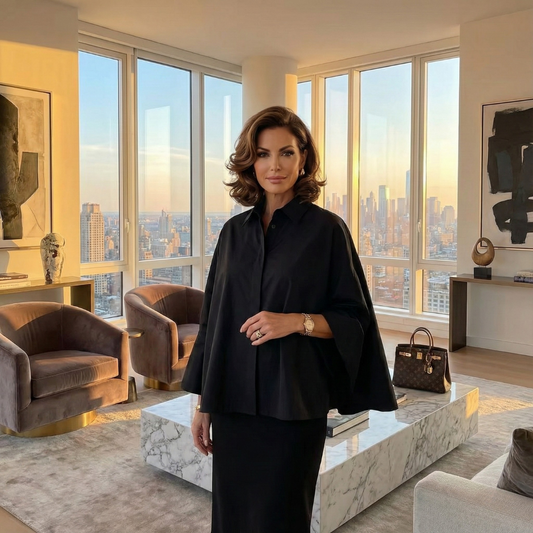 Ceylan Women’s Oversized Button Down Shirt Cotton Blend