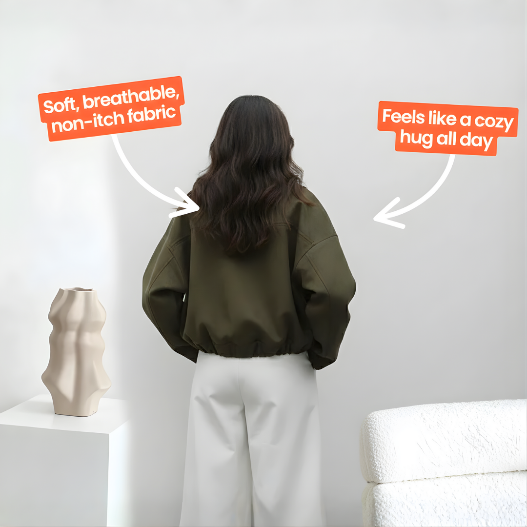 Ceylan® Cozy Suede Bomber Jacket