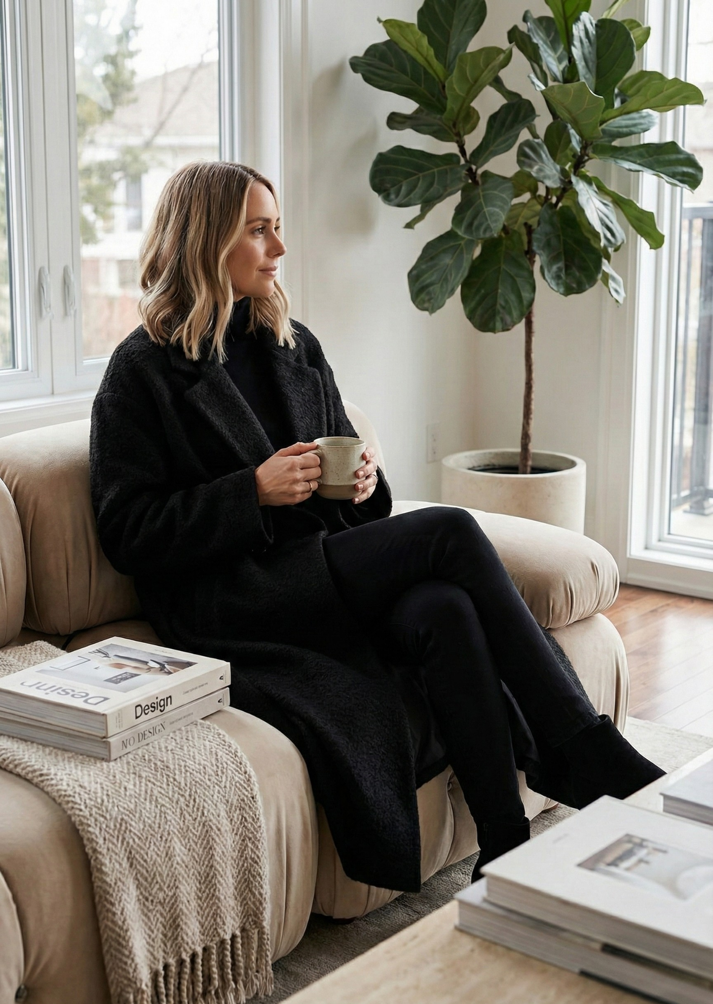Ceylan Women’s Wool-Blend Oversized Maxi Coat