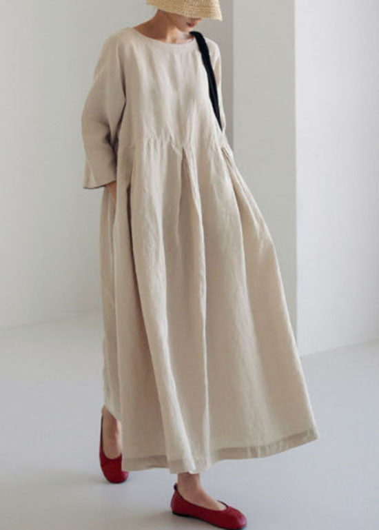 Women¡¯s Midi Dress with Functional Side Pockets and Patchwork Cotton Panels