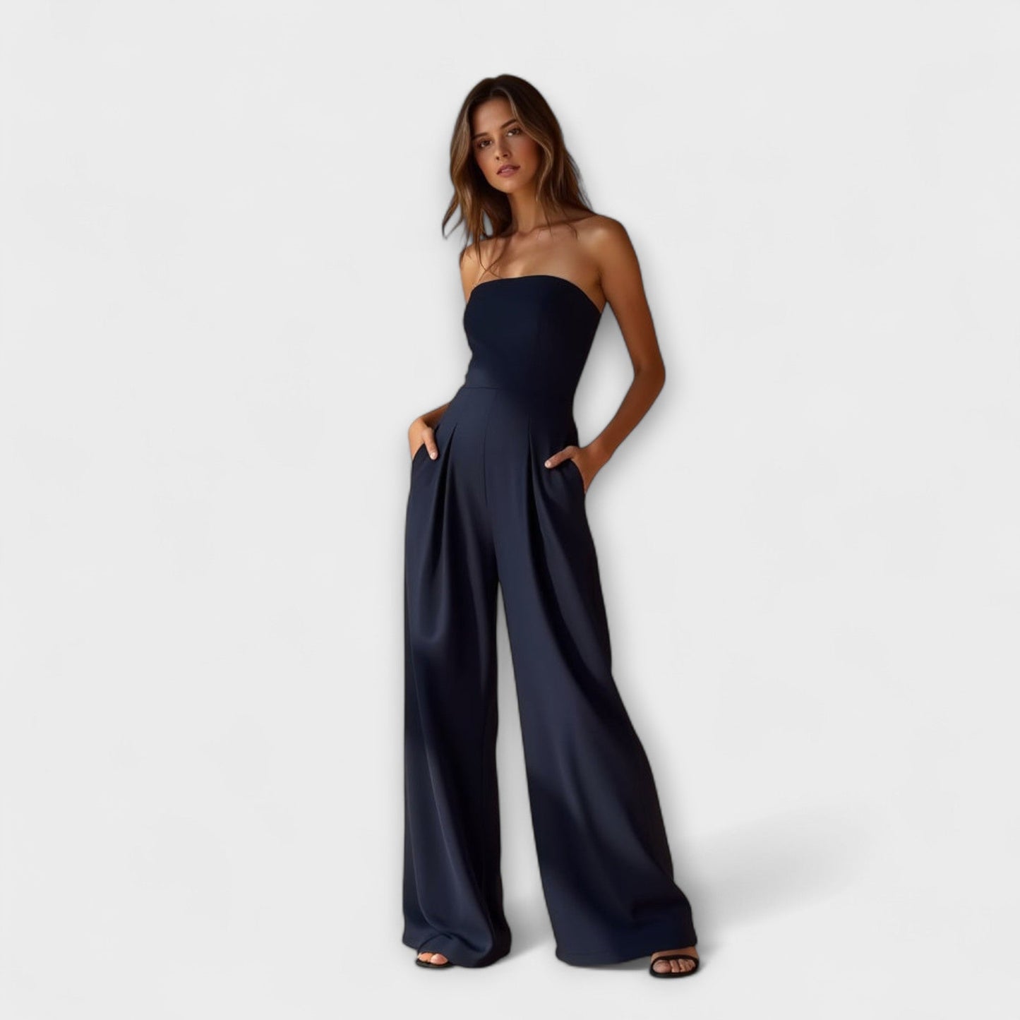 Women's Strapless Wide-Leg Jumpsuit for Elevated Evening Style
