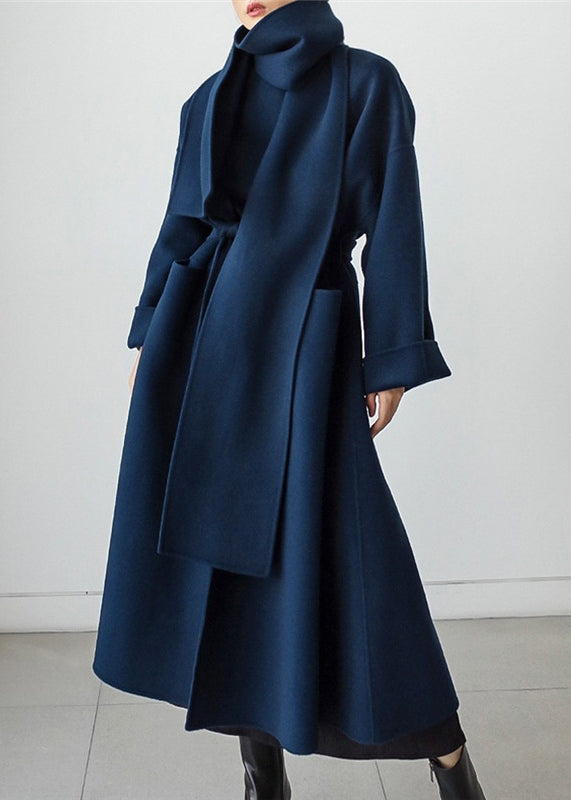 Women's Turtleneck Maxi Coat with Relaxed Oversized Fit