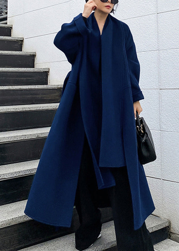 Women's Turtleneck Maxi Coat with Relaxed Oversized Fit