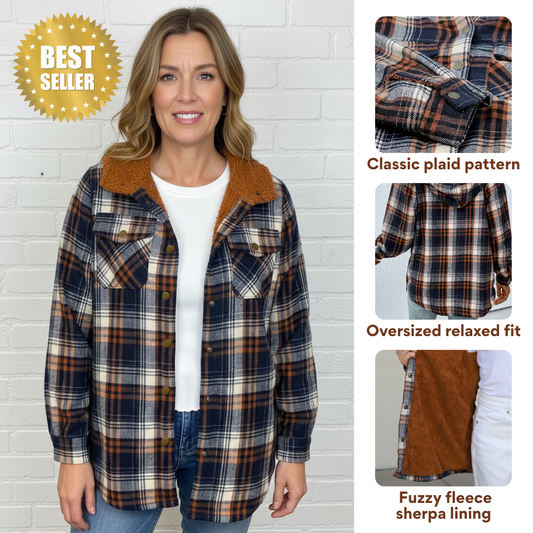 Ceylan® Plaid Fleece Lined Jacket