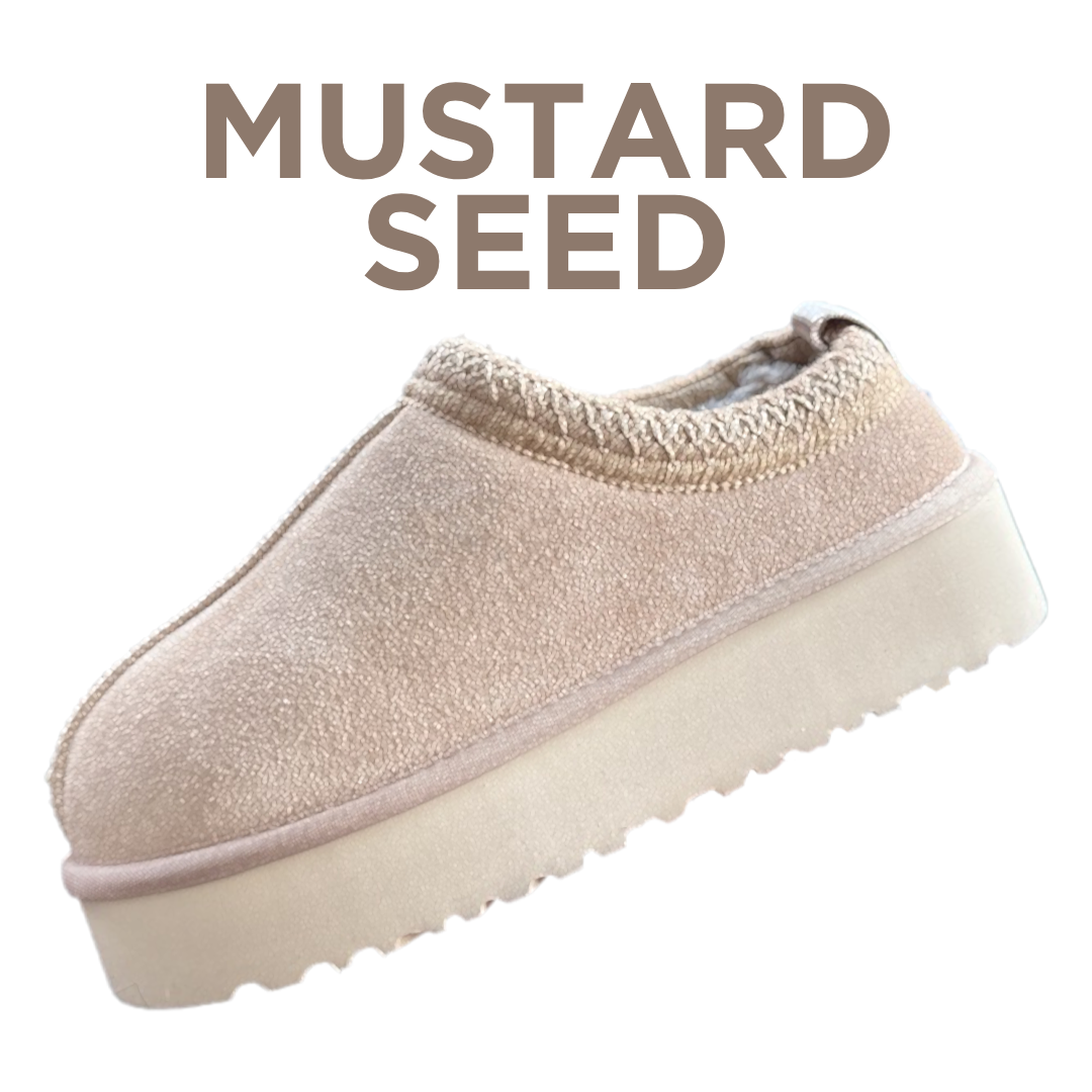 Ceylan® Genuine Suede Fuzzy Slippers