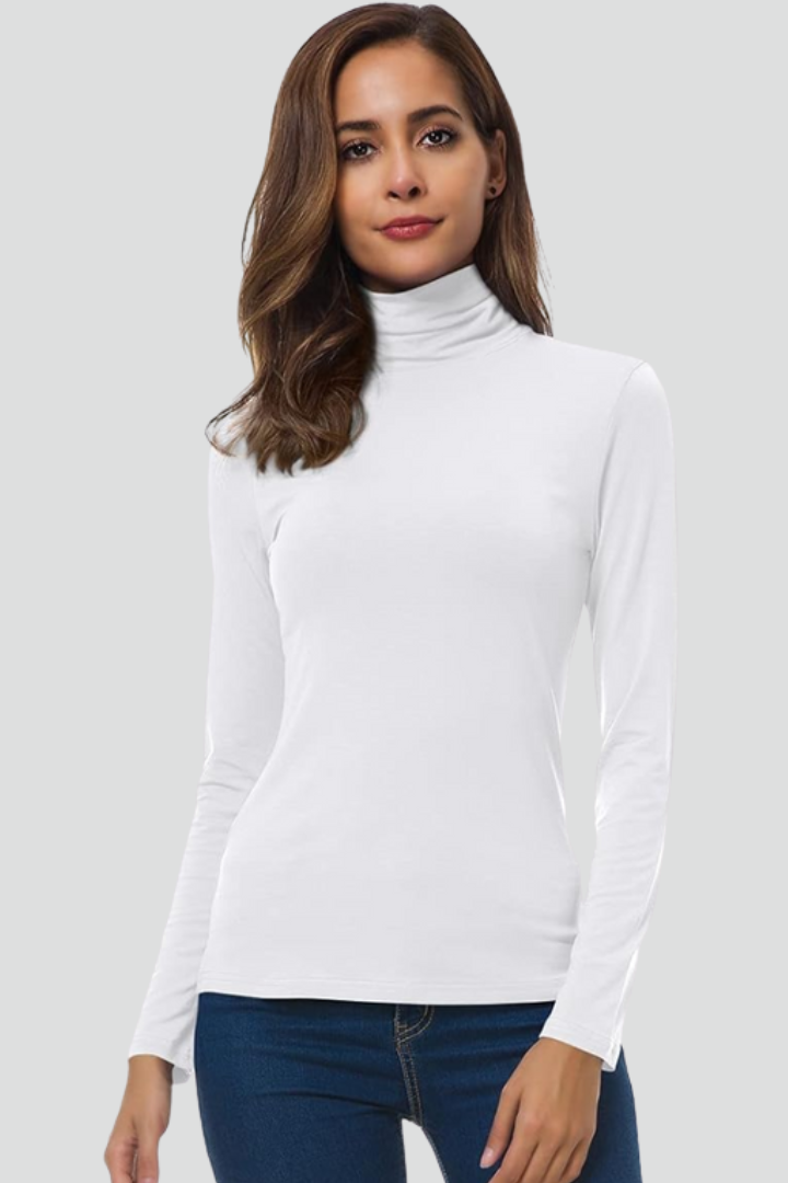 Women's Turtleneck Roll Neck Sweater with Long Sleeves