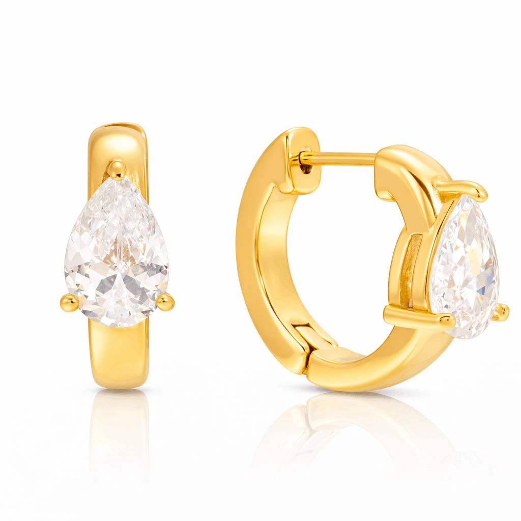 Women's Pearl Hoop Earrings, 20mm
