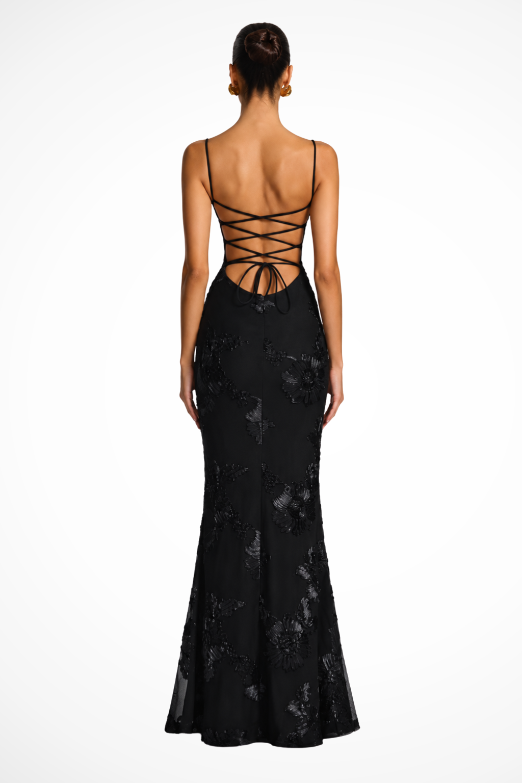 Women's Corset Floral Embroidered Wedding Guest Maxi Dress