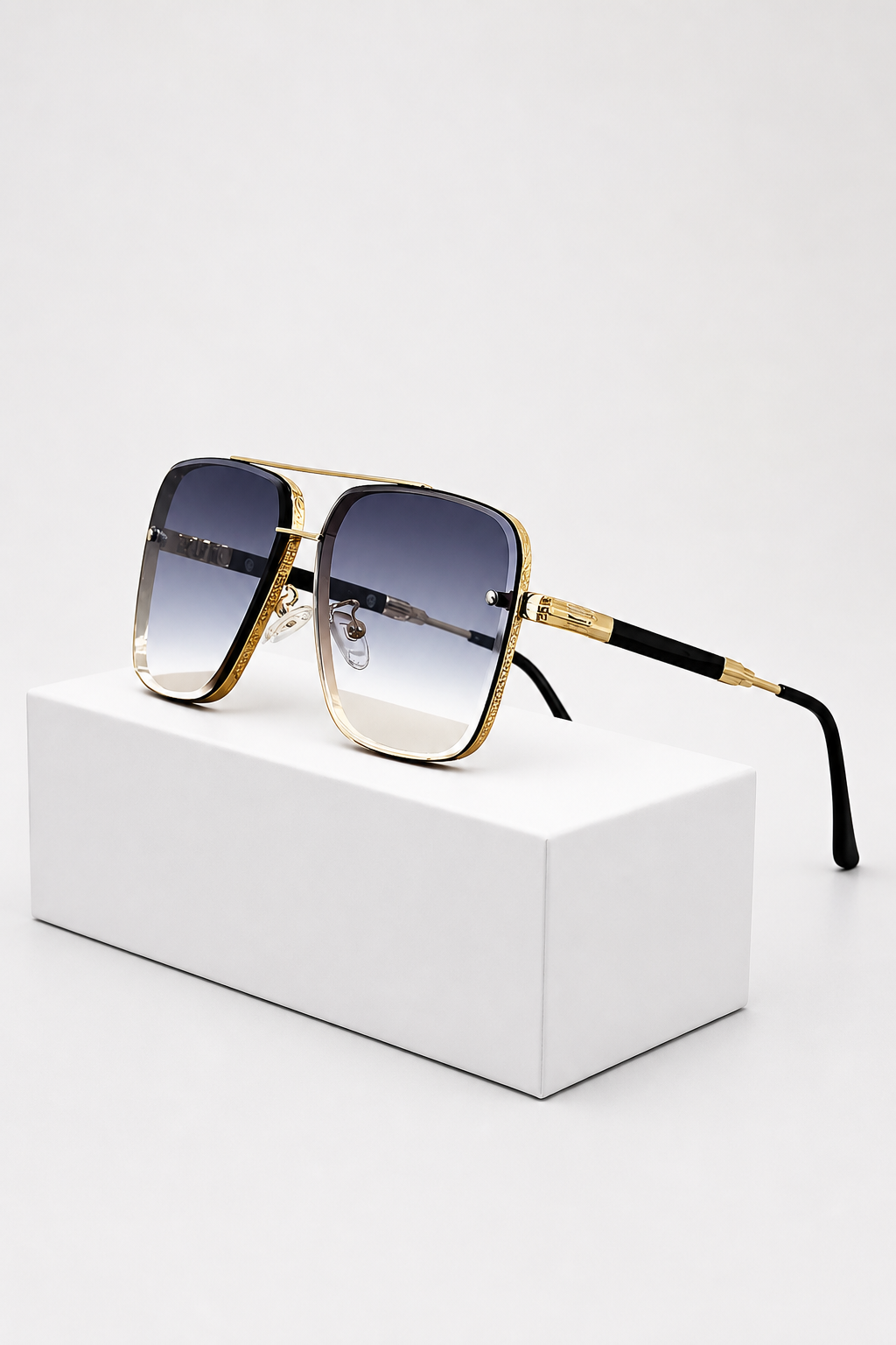 Women’s Sunglasses Square Aviator Gold Wire Frame Eyewear