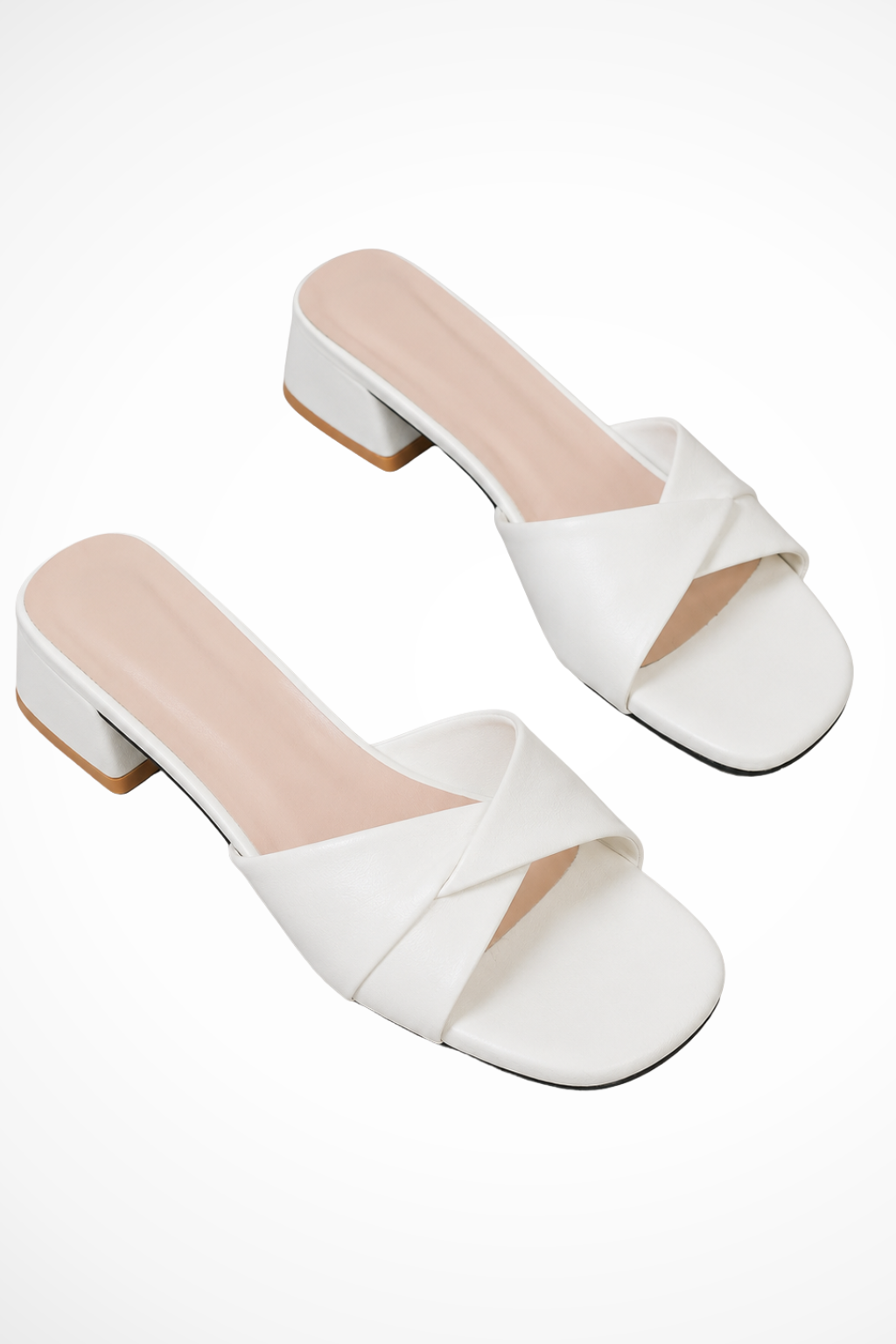 Women's Orthopedic Cross Strap Block Heel Mules