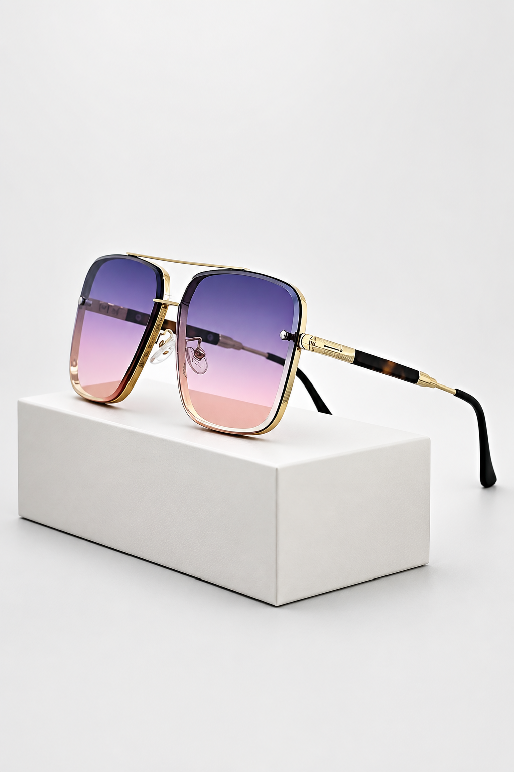 Women’s Sunglasses Square Aviator Gold Wire Frame Eyewear