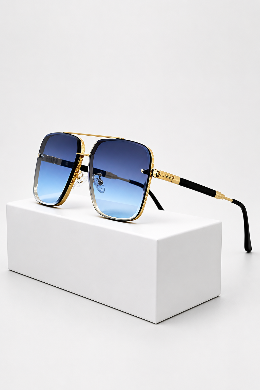Women’s Sunglasses Square Aviator Gold Wire Frame Eyewear