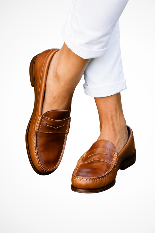 Women's Penny Leather Orthopedic Loafers