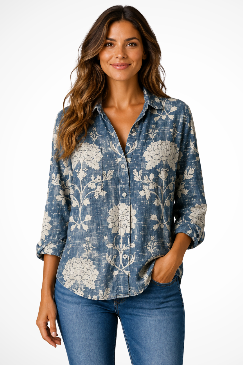 Matilda | Women Bandana Print Button Down Boho Blouse