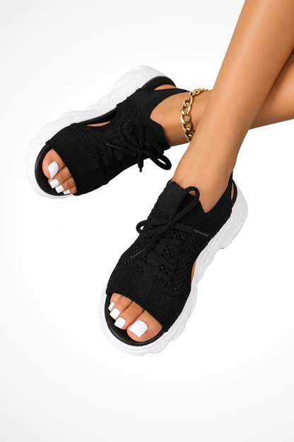 Women's Orthopedic Knit Lace Up Athletic Sandals