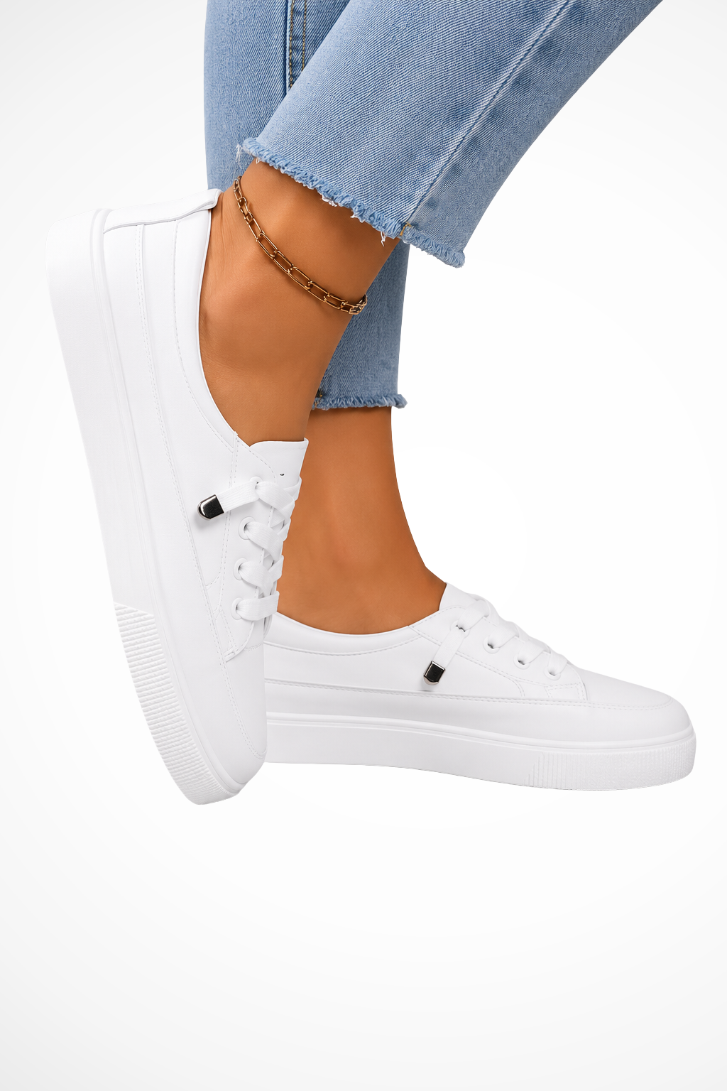 Women's Lace Up Canvas Orthopedic Sneakers