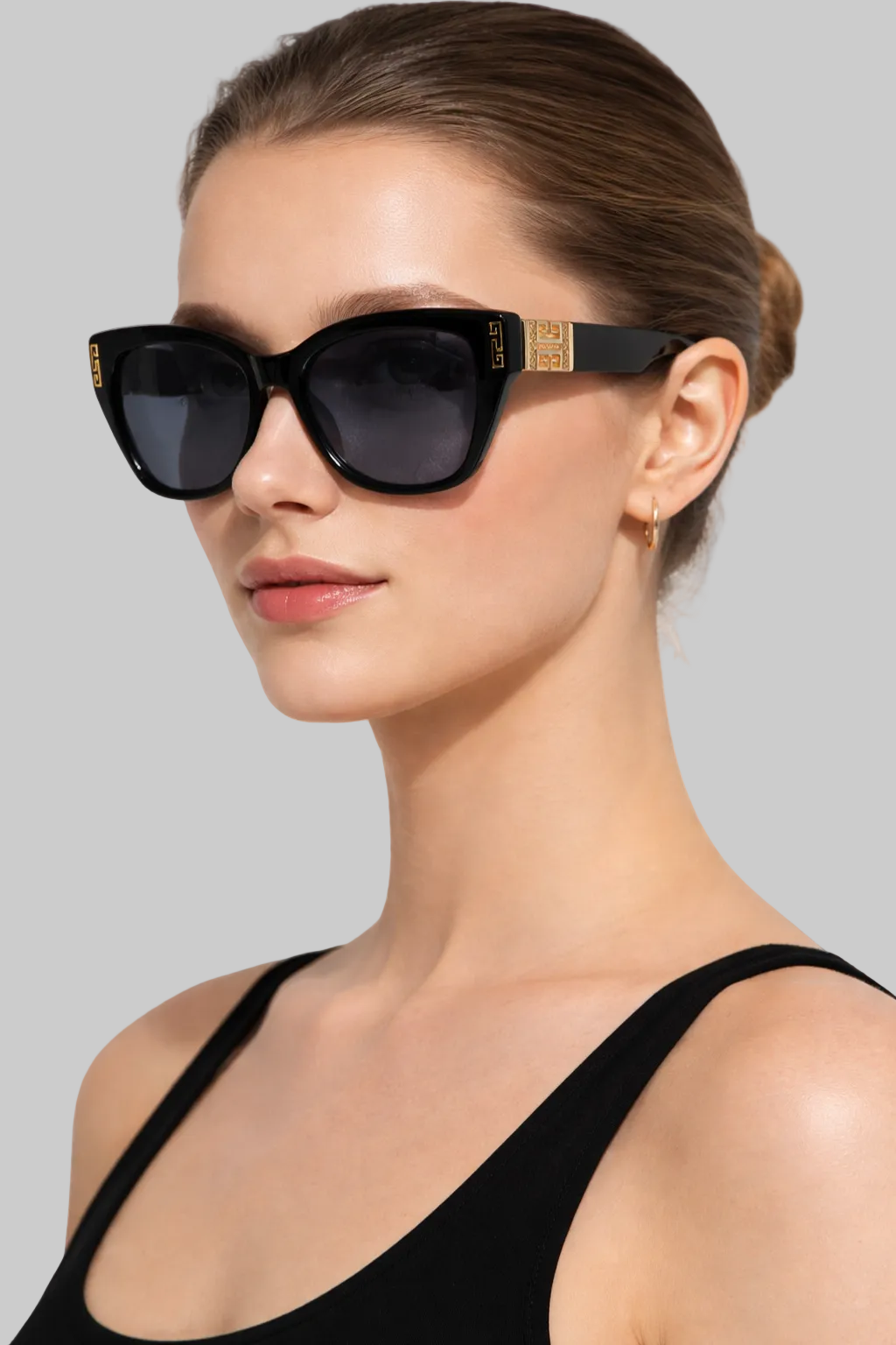 Women’s Sunglasses Cat Eye Gold Motif Tortoiseshell Eyewear