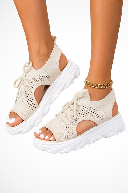 Women's Orthopedic Knit Lace Up Athletic Sandals