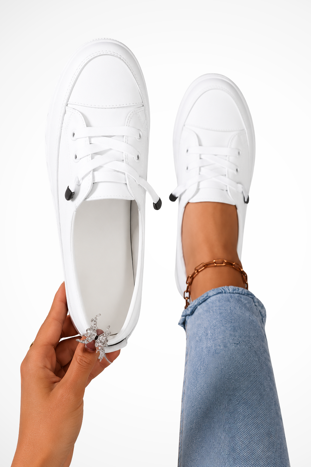 Women's Lace Up Canvas Orthopedic Sneakers