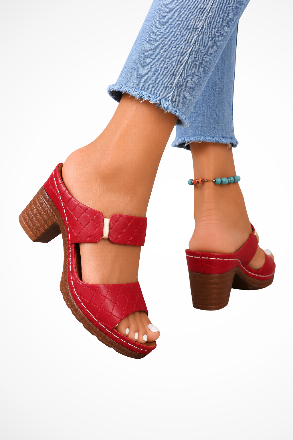 Women's Orthopedic Block Heel Platform Sandals