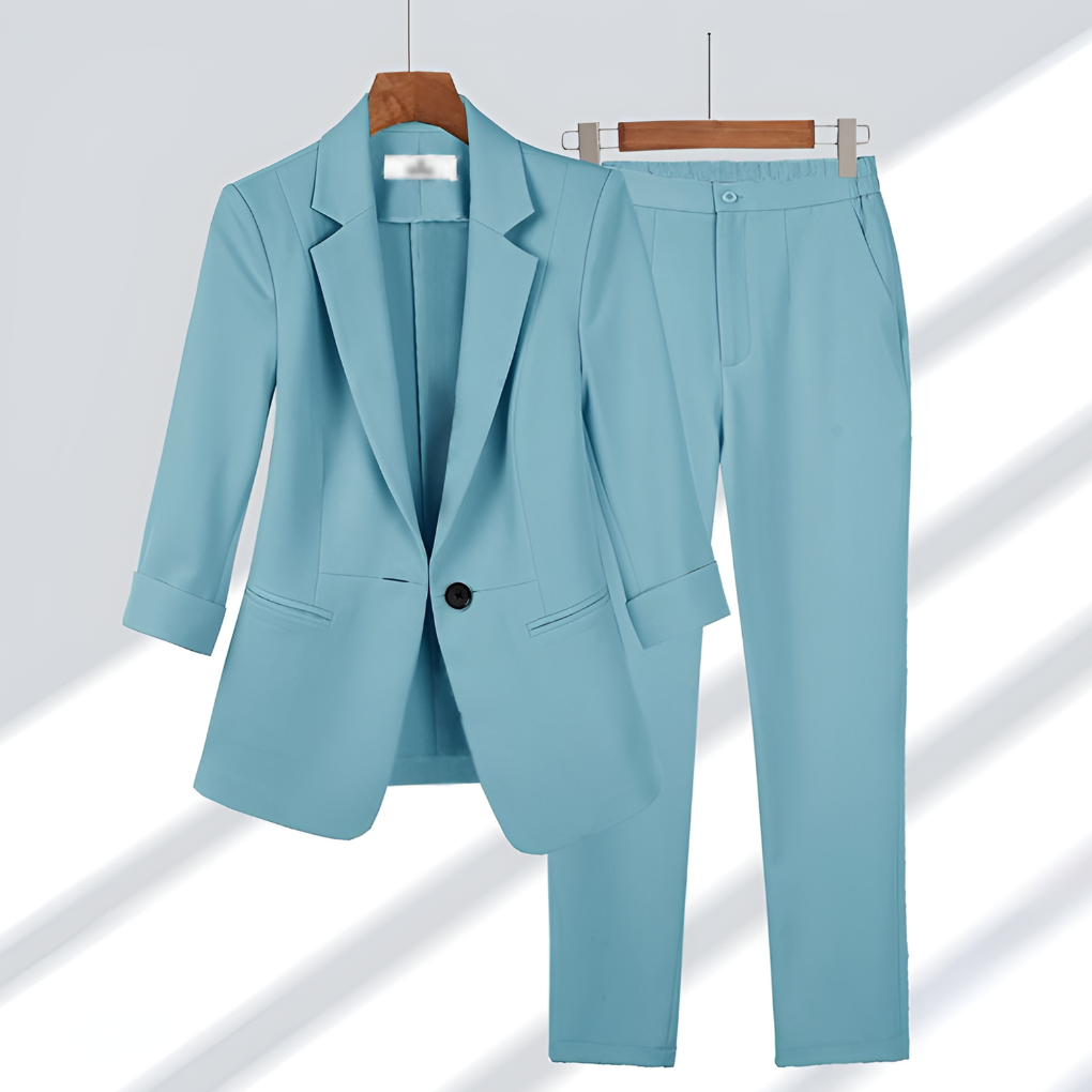 Women's Tailored Blazer and Trouser Suit Set