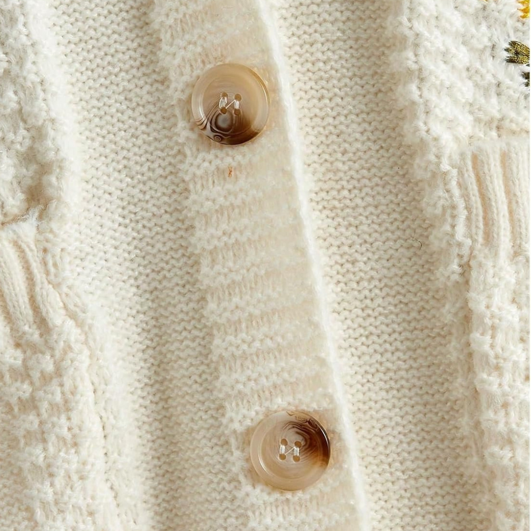 Ceylan® Embroidered Boho Floral Cardigan