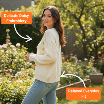 Ceylan® Embroidered Boho Floral Cardigan