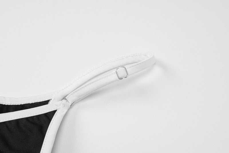 Women’s Bodycon Maxi Dress with Contrast Binding and Bow Detail