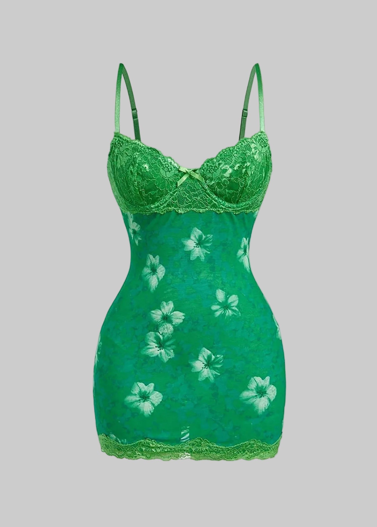Women’s Bodycon Mini Dress with Lace Underwire Bustier