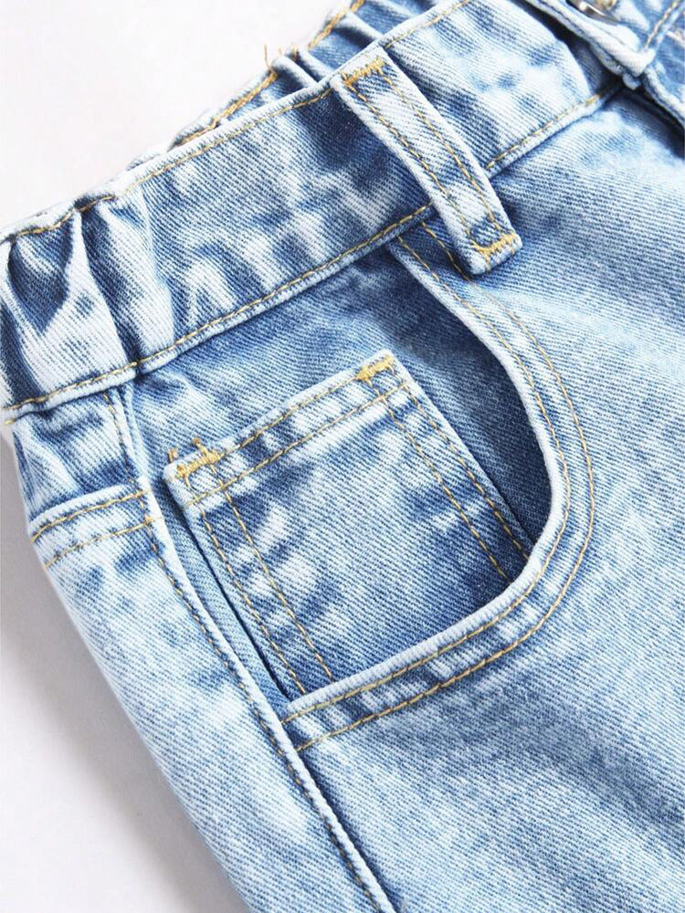 Women's Wide-Leg Denim Trousers with Vintage Korean Design