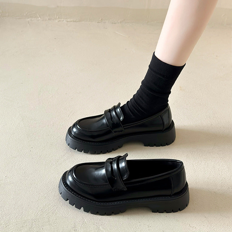 Women's Platform Loafers with Chunky Sole and Slip-On Fit
