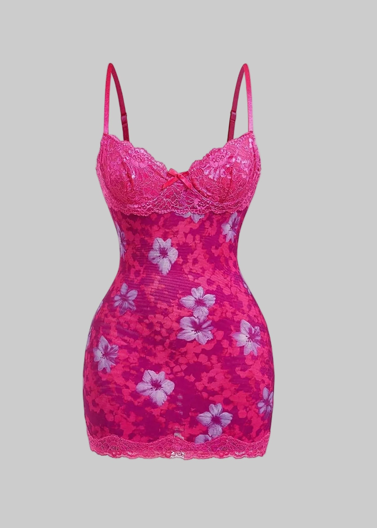 Women’s Bodycon Mini Dress with Lace Underwire Bustier