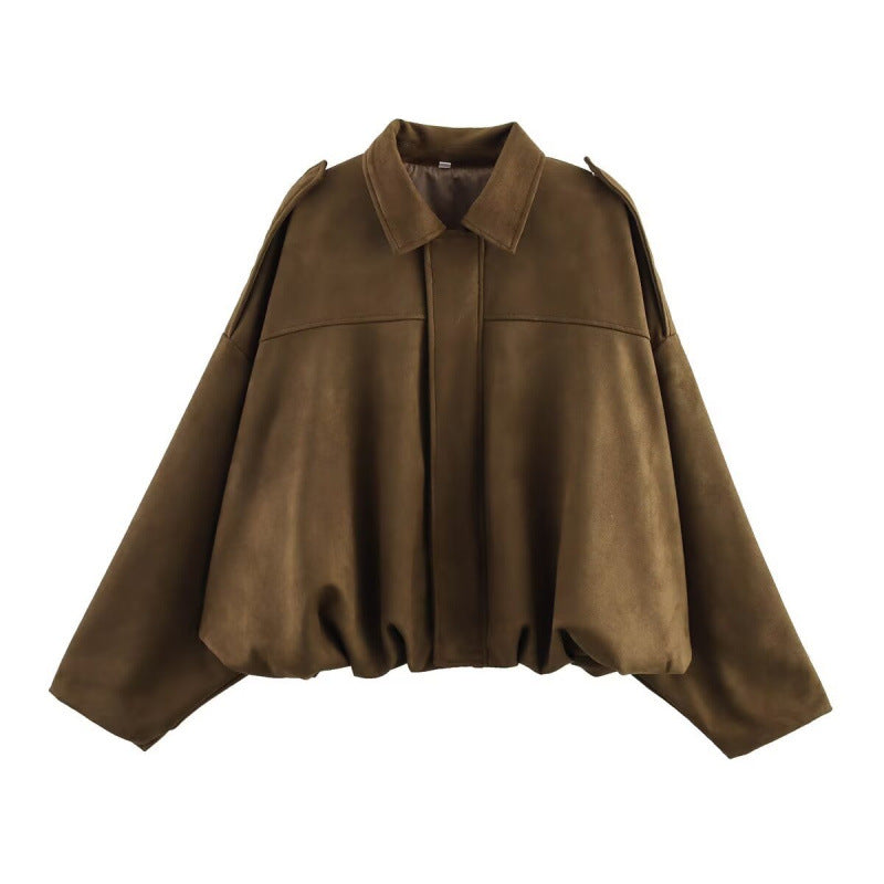 Ceylan® Cozy Suede Bomber Jacket