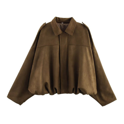 Ceylan® Cozy Suede Bomber Jacket