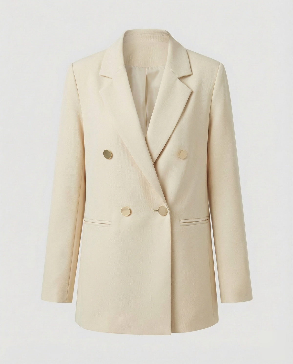 Women's Double-Breasted Blazer with Notch Lapel