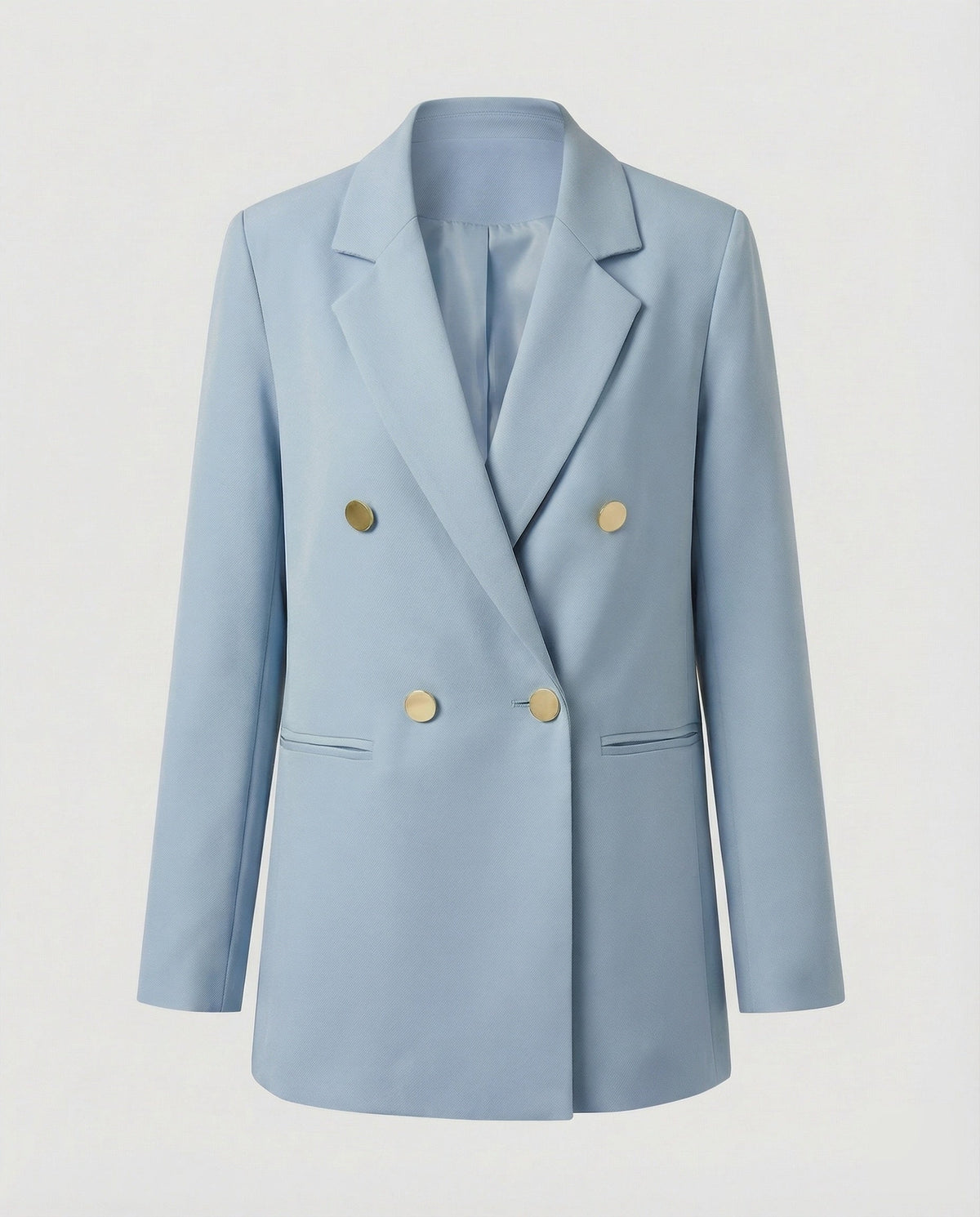 Women's Double-Breasted Blazer with Notch Lapel