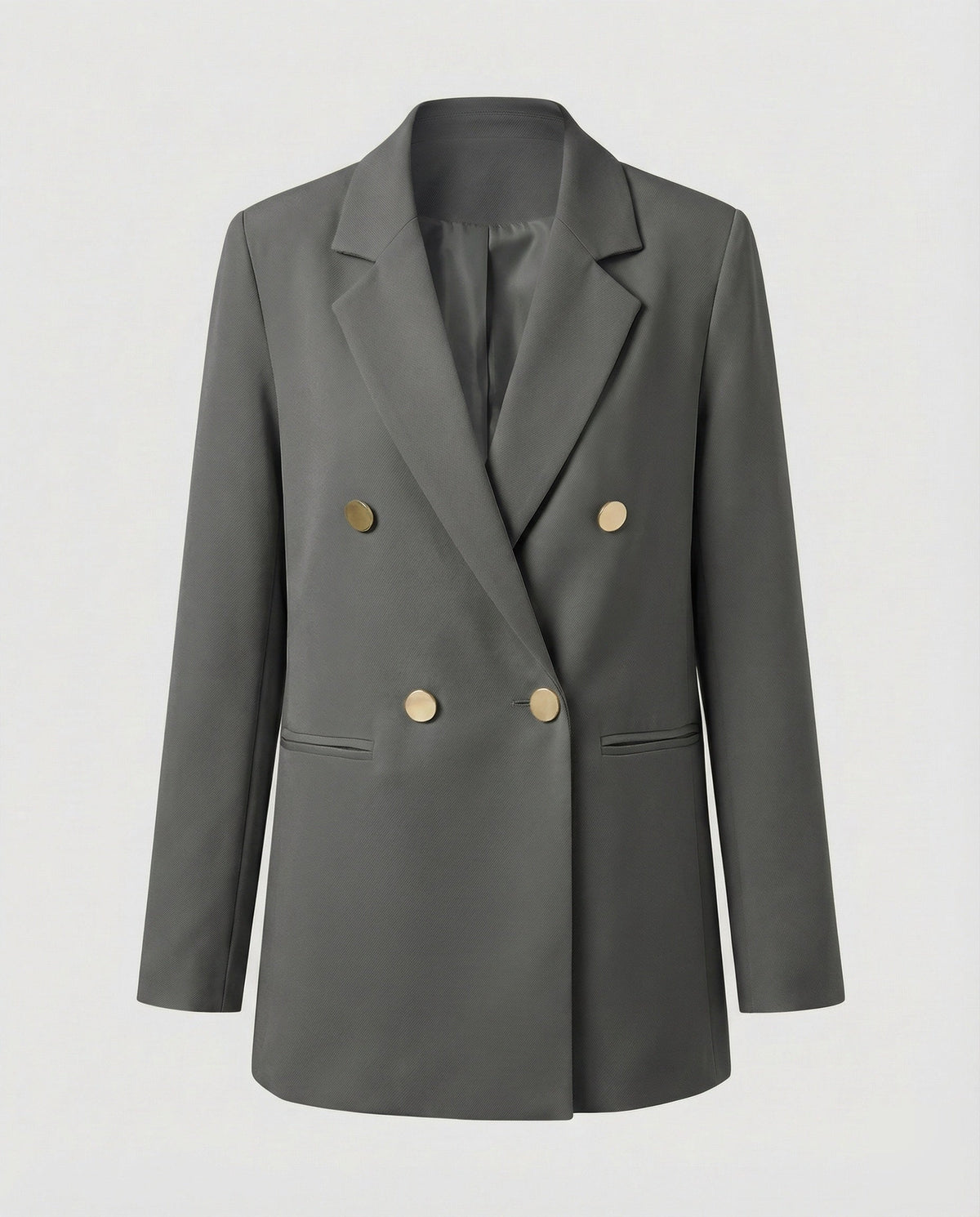 Women's Double-Breasted Blazer with Notch Lapel