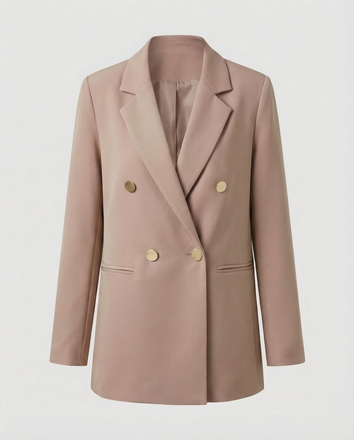 Women's Double-Breasted Blazer with Notch Lapel